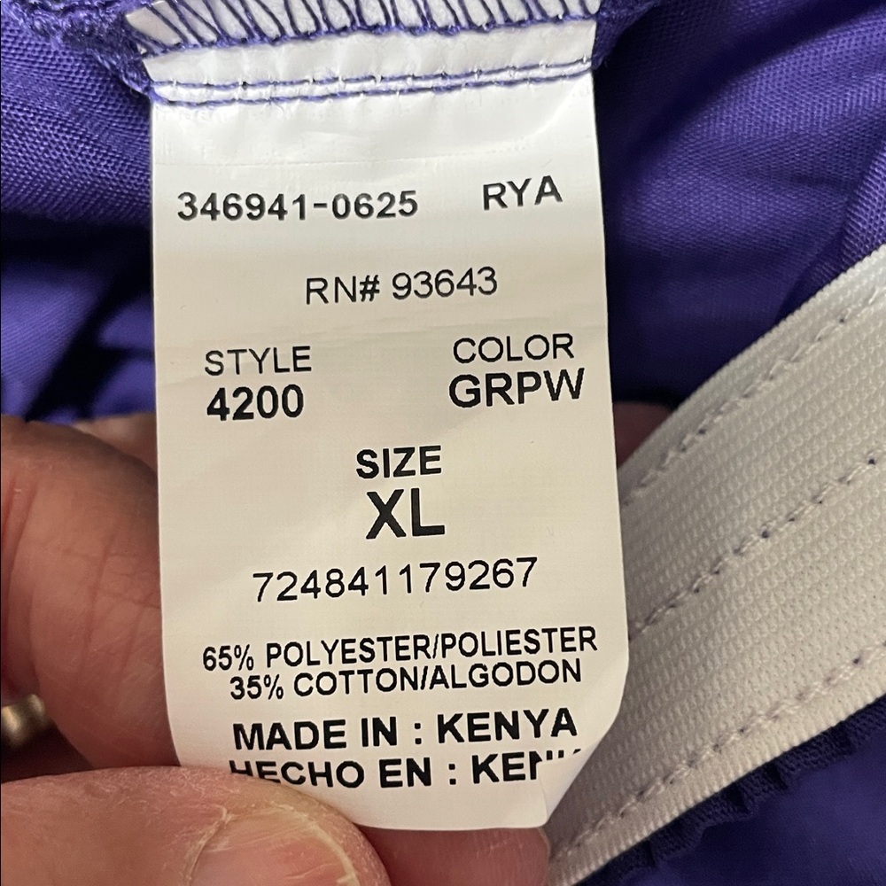 Cherokee Women's Grape Traditional Scrub Pants. NWT. Size XL. - Picture 12 of 13